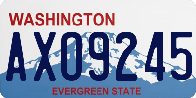 WA license plate AXO9245