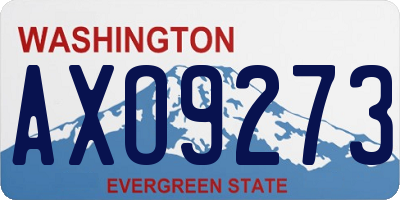 WA license plate AXO9273