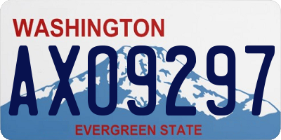WA license plate AXO9297
