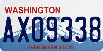 WA license plate AXO9338