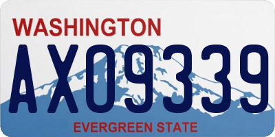 WA license plate AXO9339