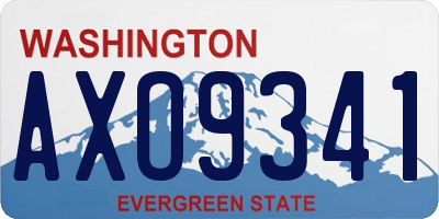 WA license plate AXO9341