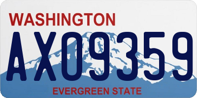 WA license plate AXO9359