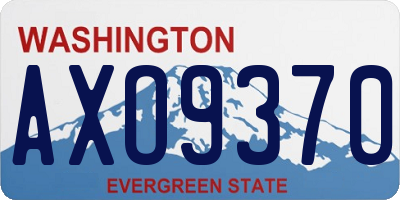WA license plate AXO9370