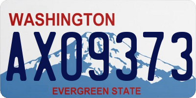 WA license plate AXO9373