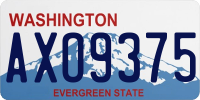 WA license plate AXO9375