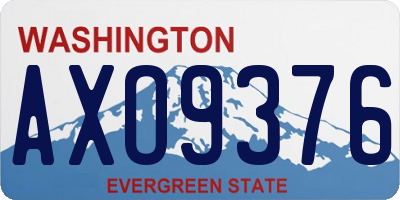 WA license plate AXO9376