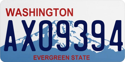WA license plate AXO9394