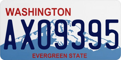 WA license plate AXO9395