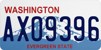 WA license plate AXO9396