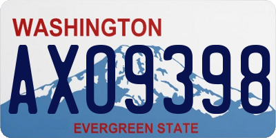 WA license plate AXO9398
