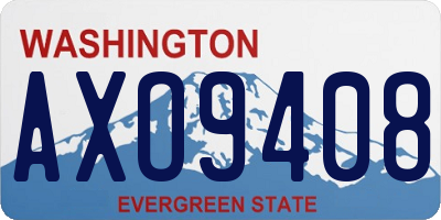 WA license plate AXO9408