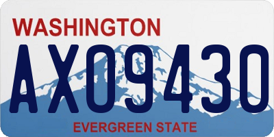 WA license plate AXO9430