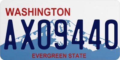 WA license plate AXO9440