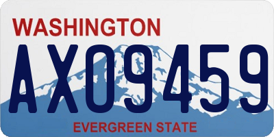 WA license plate AXO9459