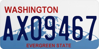 WA license plate AXO9467