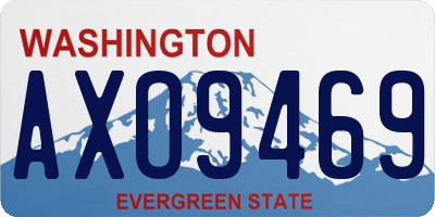 WA license plate AXO9469