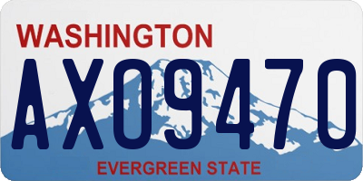 WA license plate AXO9470