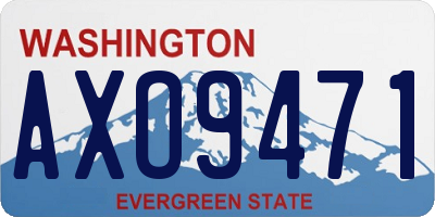 WA license plate AXO9471