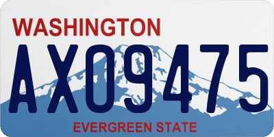 WA license plate AXO9475