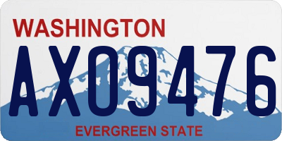 WA license plate AXO9476