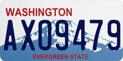WA license plate AXO9479