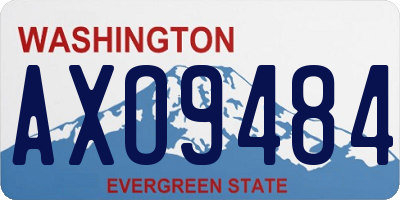 WA license plate AXO9484