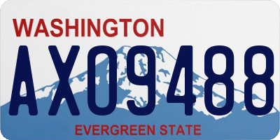 WA license plate AXO9488