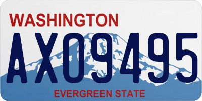 WA license plate AXO9495