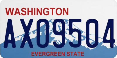 WA license plate AXO9504