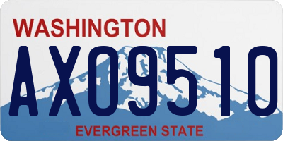 WA license plate AXO9510
