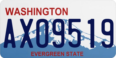 WA license plate AXO9519