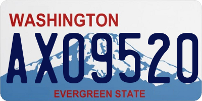 WA license plate AXO9520