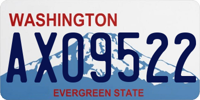 WA license plate AXO9522