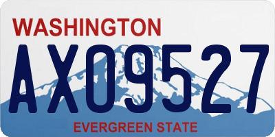 WA license plate AXO9527