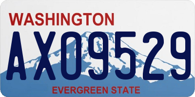 WA license plate AXO9529