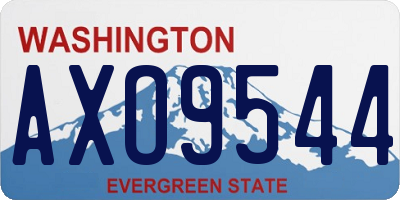 WA license plate AXO9544