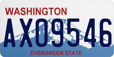 WA license plate AXO9546