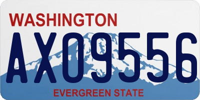 WA license plate AXO9556