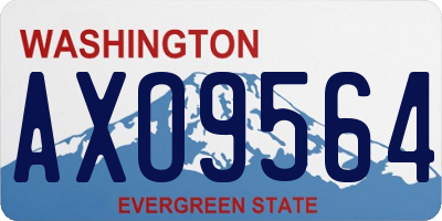 WA license plate AXO9564