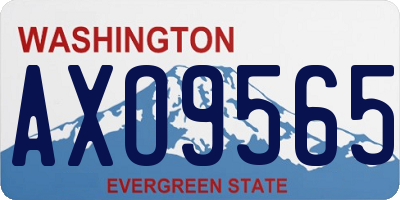 WA license plate AXO9565