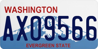 WA license plate AXO9566
