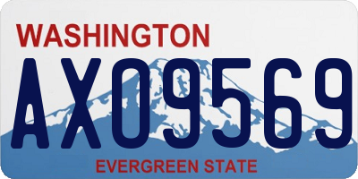 WA license plate AXO9569