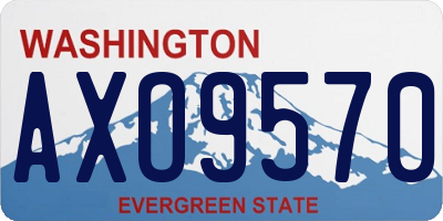 WA license plate AXO9570