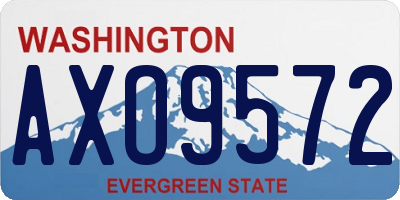 WA license plate AXO9572