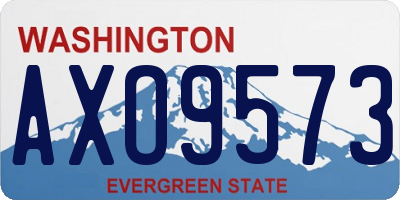 WA license plate AXO9573