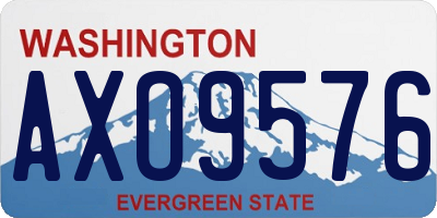 WA license plate AXO9576