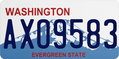 WA license plate AXO9583