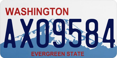 WA license plate AXO9584