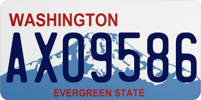 WA license plate AXO9586